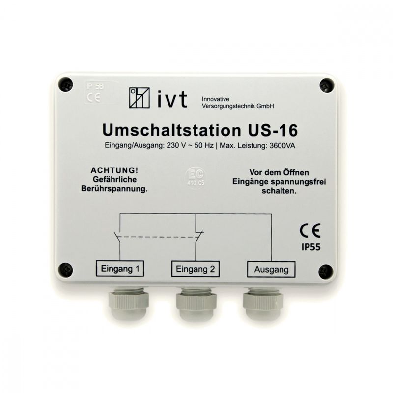 Automatisk 230V bryter - vender - 3600VA US-16A