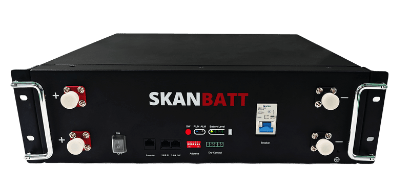 SKANBATT Lithium Rackbatteri 51,2V 100Ah - 5,12kWh - LiFePO4
