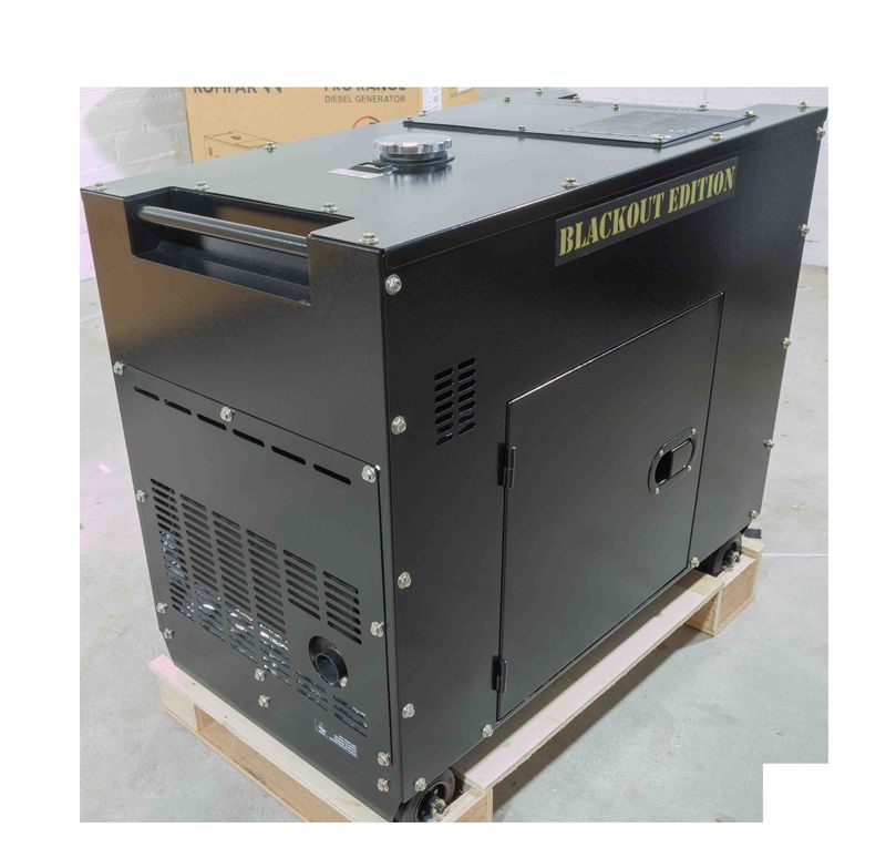 KOMPAK KD8000SE Strømaggregat 6300W - Diesel - Forvarming- ATS - 27 Liter - DEMO-BRUKT
