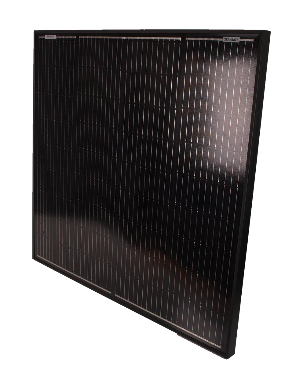 SKANBATT Solcellepanel Mono 100W Sort - 720x765x30mm