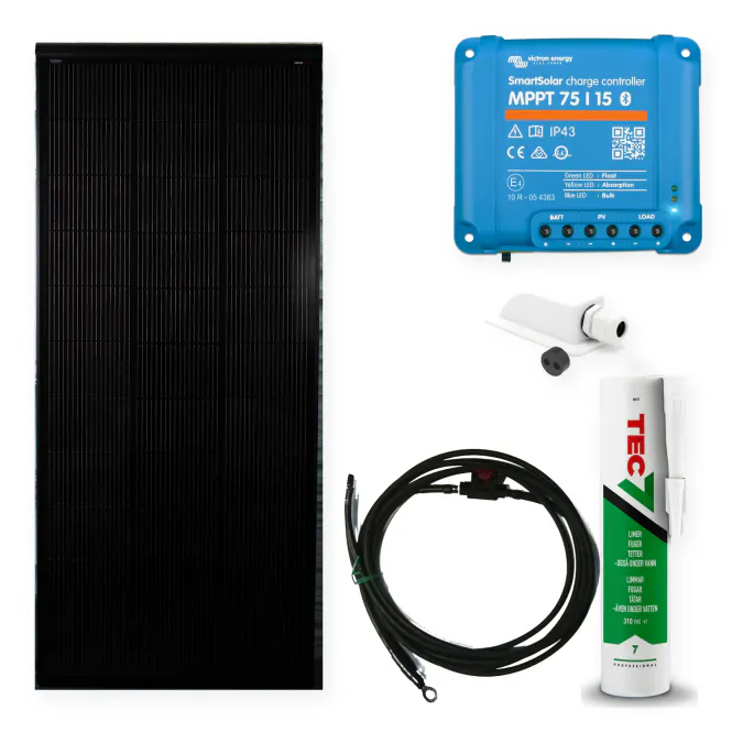 Hovedbillede Komplett solcellepakke bobil 220W med Victron MPPT